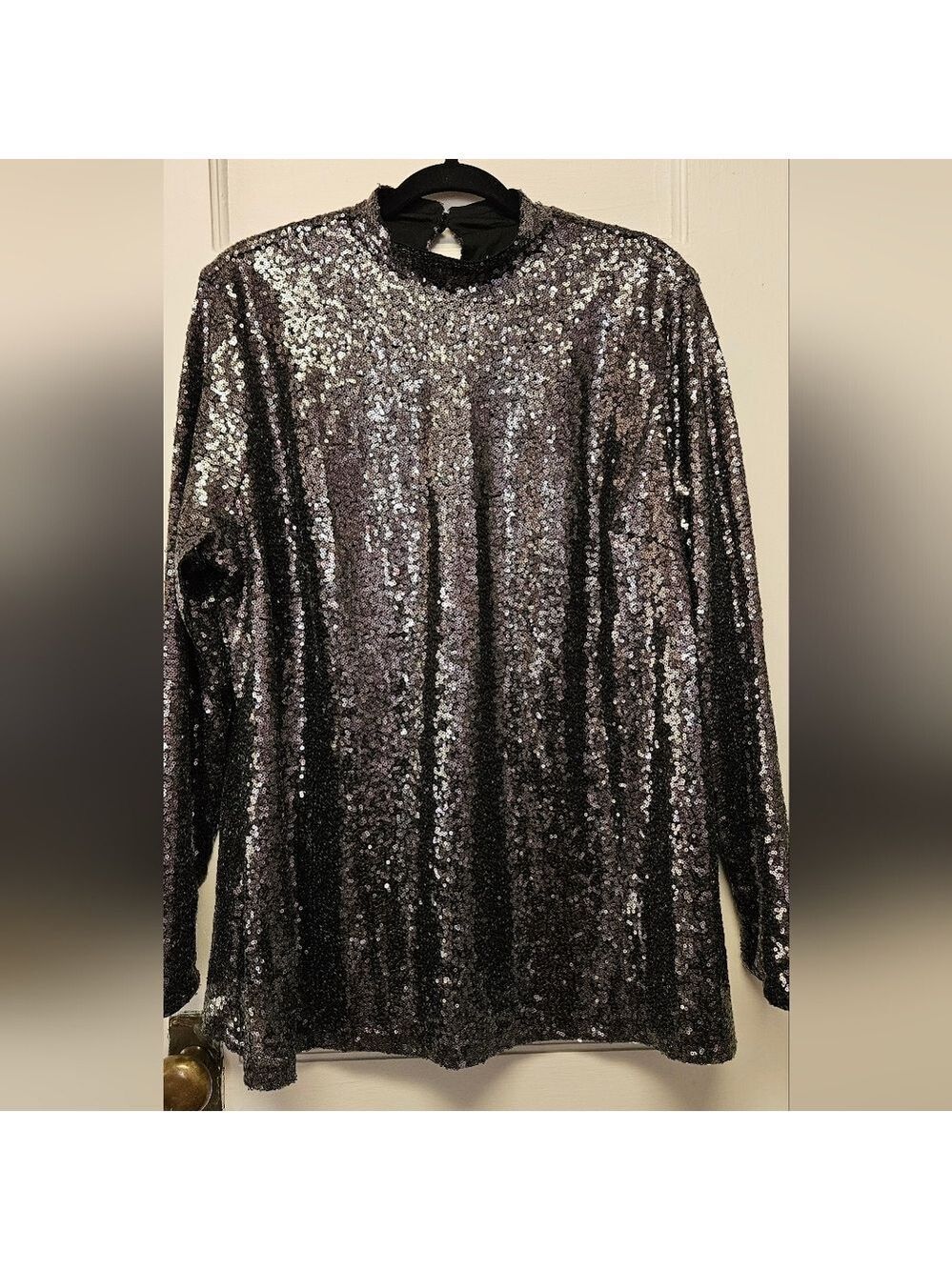 Lane Bryant Black Sequin Top w/tags Size 16